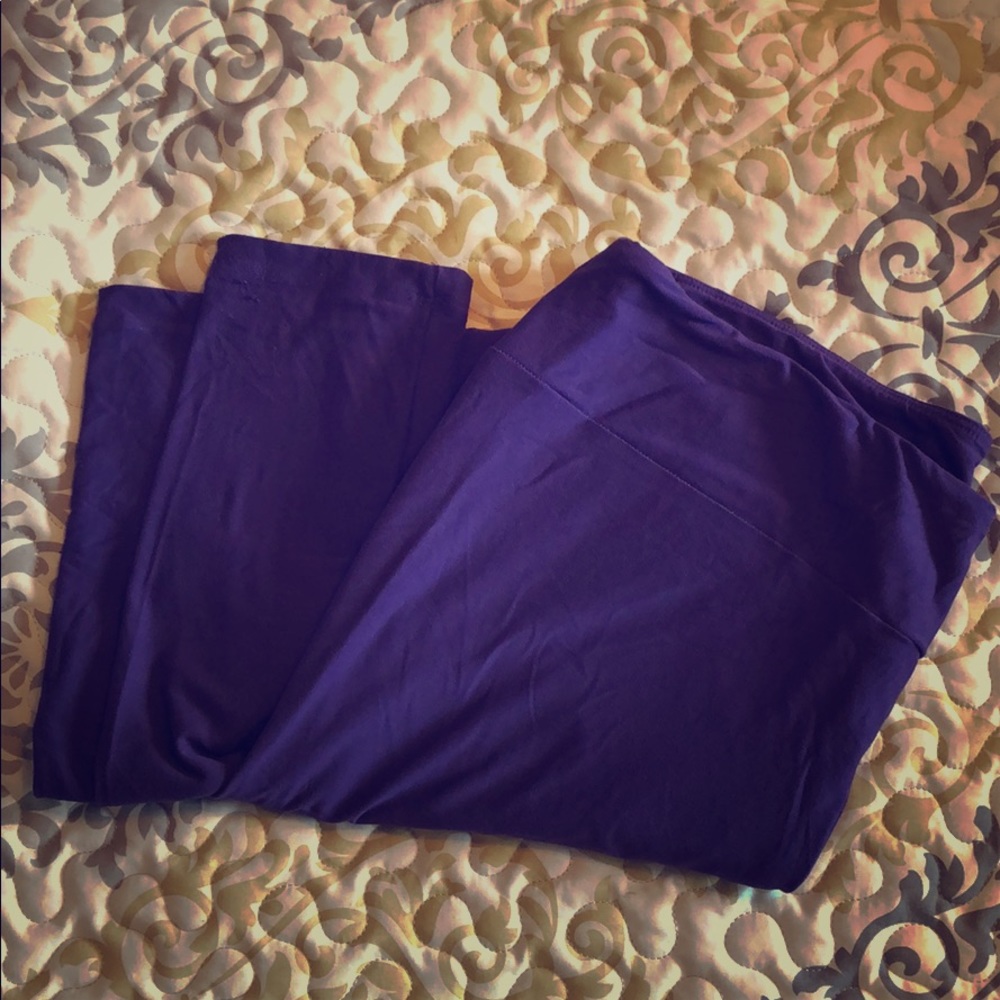 TC solid Purple Lularoe Leggings